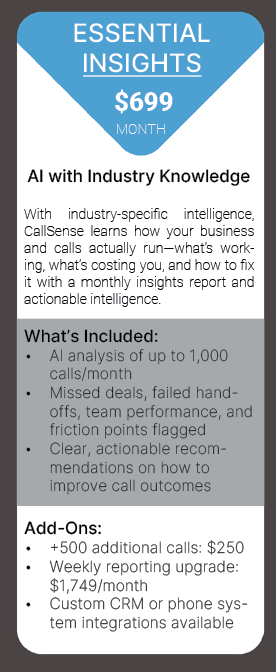 Essential Insights Price Point